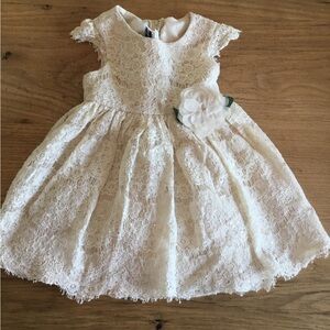Rare Editions Cream Lace Formal Dress